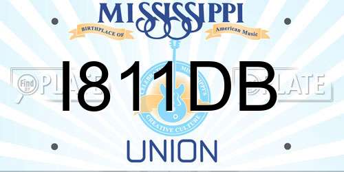 I811DB Mississippi License Plate