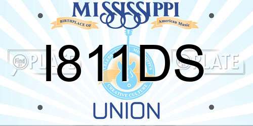 I811DS Mississippi License Plate
