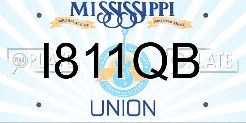 I811QB Mississippi License Plate