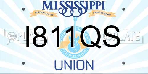 I811QS Mississippi License Plate