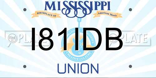 I81IDB Mississippi License Plate