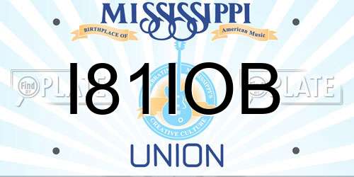 I81IOB Mississippi License Plate