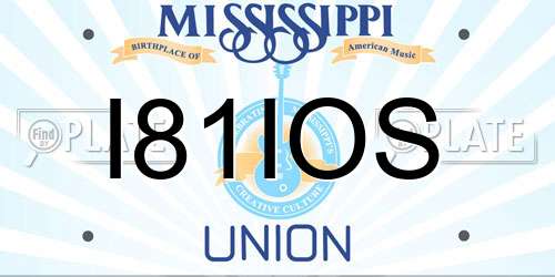 I81IOS Mississippi License Plate