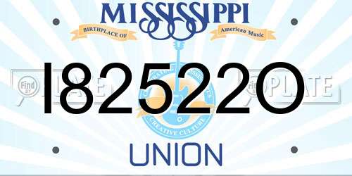 I82522O Mississippi License Plate