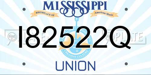 I82522Q Mississippi License Plate