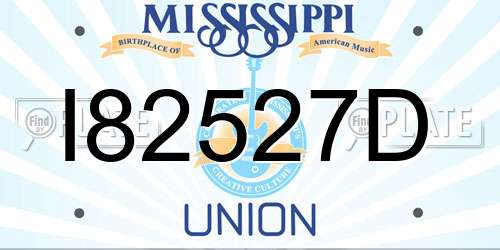I82527D Mississippi License Plate