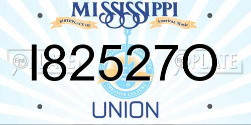 I82527O Mississippi License Plate