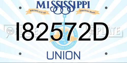I82572D Mississippi License Plate