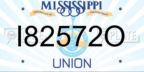 I82572O Mississippi License Plate
