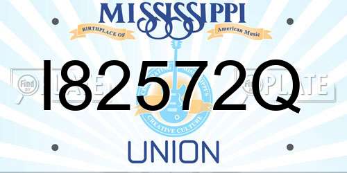 I82572Q Mississippi License Plate