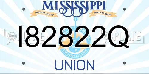 I82822Q Mississippi License Plate