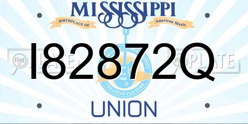 I82872Q Mississippi License Plate