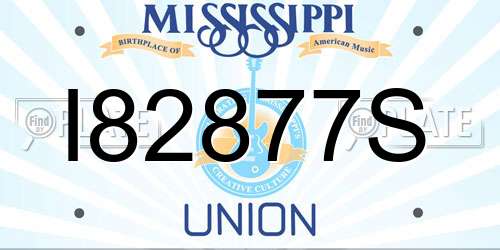 I82877S Mississippi License Plate