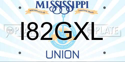 I82GXL Mississippi License Plate