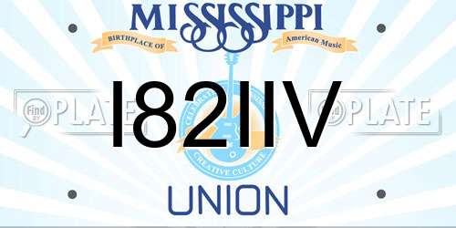 I82IIV Mississippi License Plate