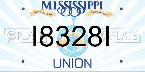 I8328I Mississippi License Plate