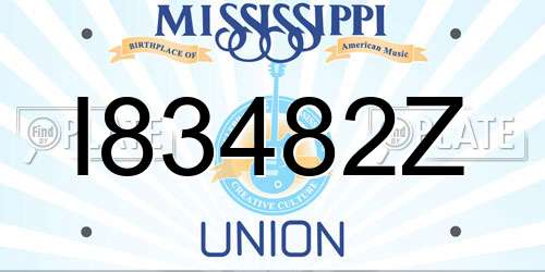 I83482Z Mississippi License Plate