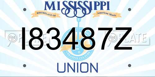 I83487Z Mississippi License Plate