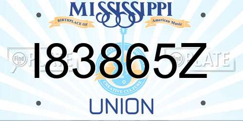 I83865Z Mississippi License Plate