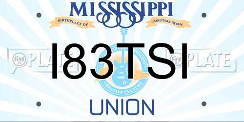 I83TSI Mississippi License Plate