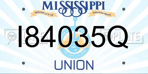 I84035Q Mississippi License Plate