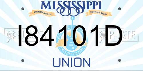 I84101D Mississippi License Plate