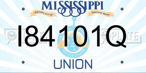 I84101Q Mississippi License Plate