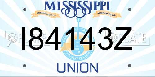 I84143Z Mississippi License Plate