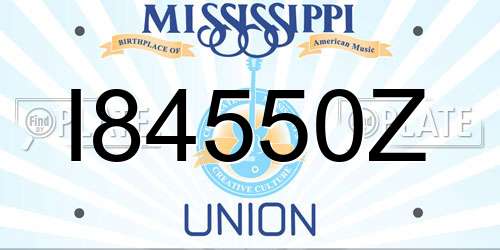 I84550Z Mississippi License Plate