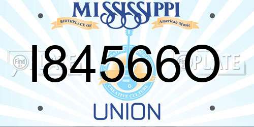 I84566O Mississippi License Plate
