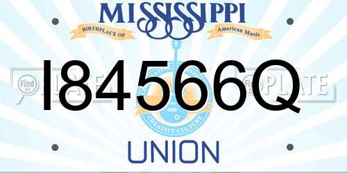 I84566Q Mississippi License Plate
