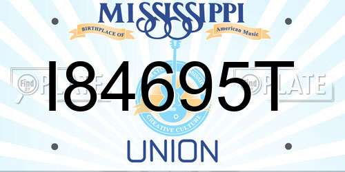I84695T Mississippi License Plate