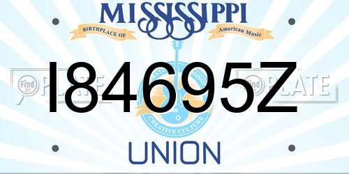 I84695Z Mississippi License Plate