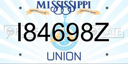 I84698Z Mississippi License Plate