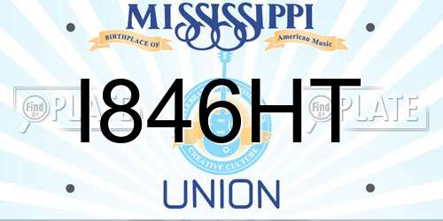 I846HT Mississippi License Plate