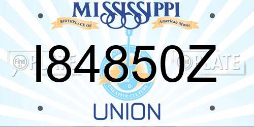 I84850Z Mississippi License Plate