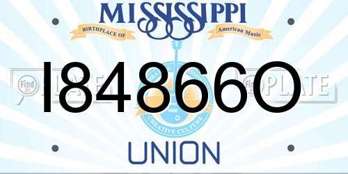I84866O Mississippi License Plate