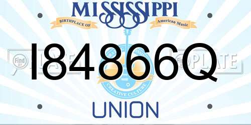 I84866Q Mississippi License Plate