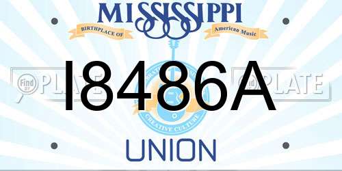 I8486A Mississippi License Plate