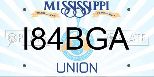 I84BGA Mississippi License Plate