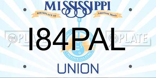 I84PAL Mississippi License Plate