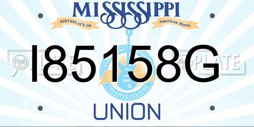 I85158G Mississippi License Plate