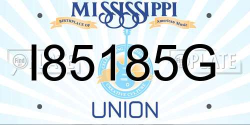 I85185G Mississippi License Plate