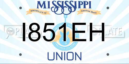 I851EH Mississippi License Plate