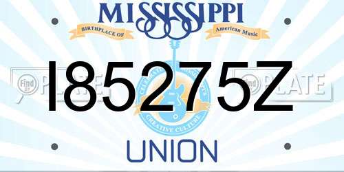 I85275Z Mississippi License Plate