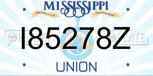 I85278Z Mississippi License Plate