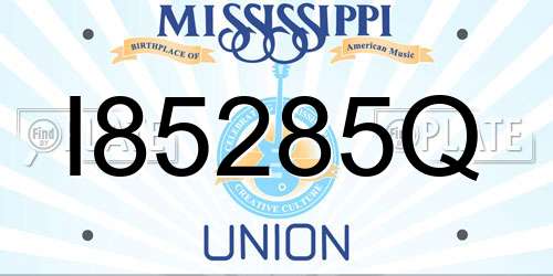 I85285Q Mississippi License Plate