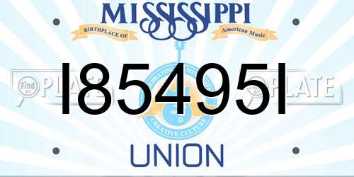I85495I Mississippi License Plate
