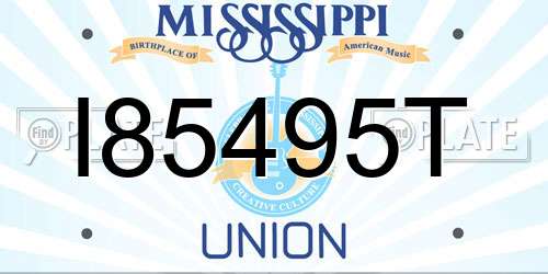 I85495T Mississippi License Plate