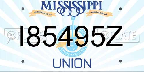 I85495Z Mississippi License Plate